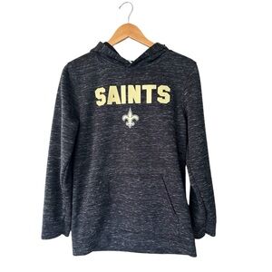 NFL New Orleans Saints Boys Pullover Hoodie Dark Gray Size Large